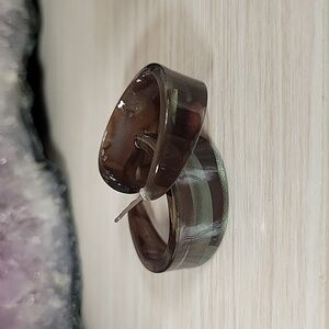 🔥LAST PAIR🔥 Frosted Shimmer Huggie Hoop Earrings